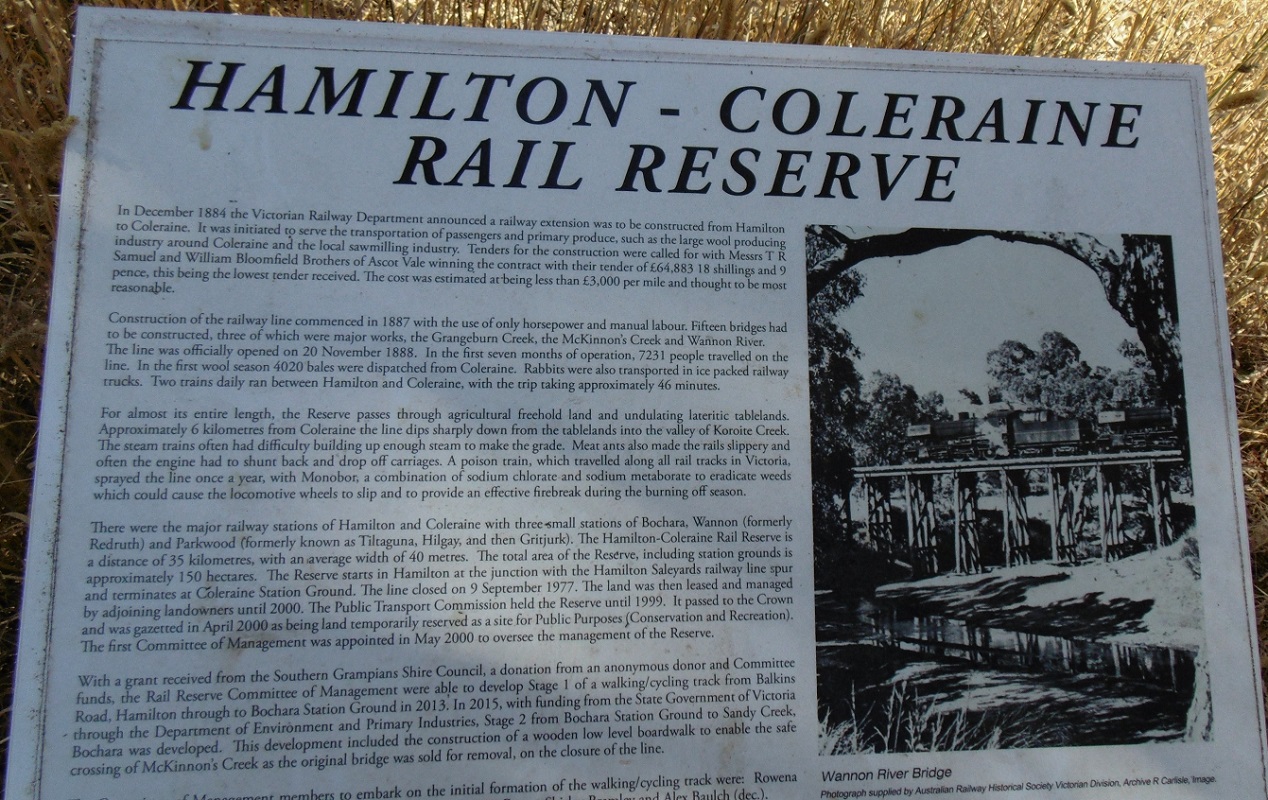 Hamilton Coleraine Railway History signage  &copy; 